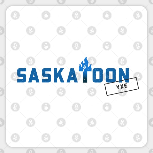 Saskatoon Grit: A Gritty Logo Tribute Sticker by Stooned in Stoon